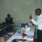 Students doing practical work